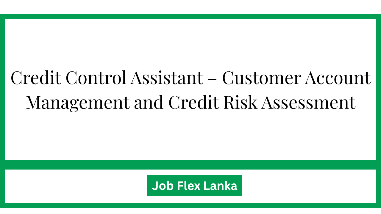 Credit Control Assistant – Customer Account Management and Credit Risk Assessment