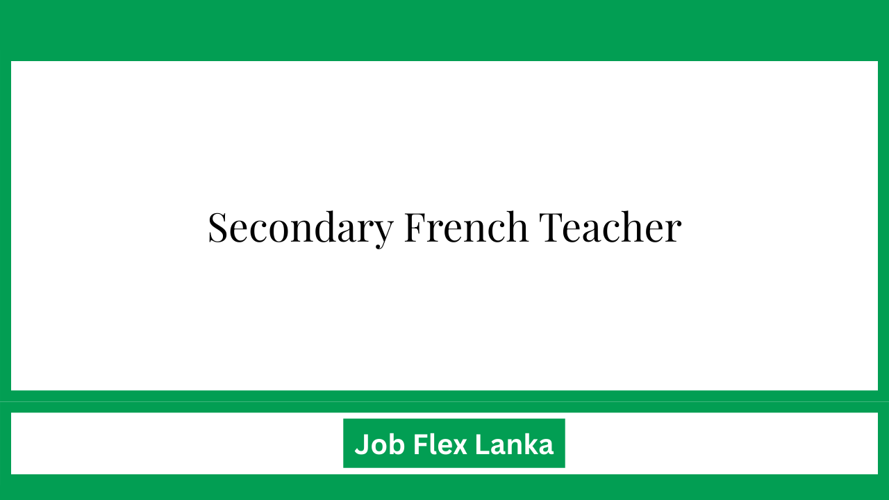 Secondary French Teacher